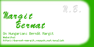 margit bernat business card